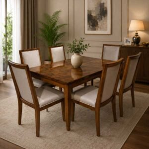 6 Chair Dining Table Set - bedroomfurniture.com.pk