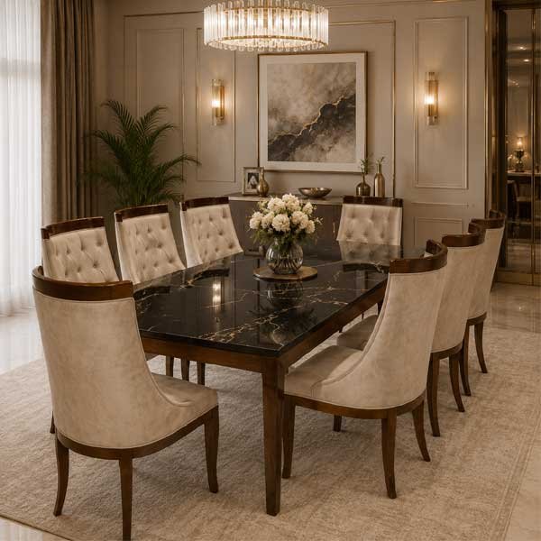 8 Chair Dining Table Set - bedroom furniture .com.pk