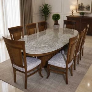 8 Chairs Dining Table Set - bedroom furniture .com.pk