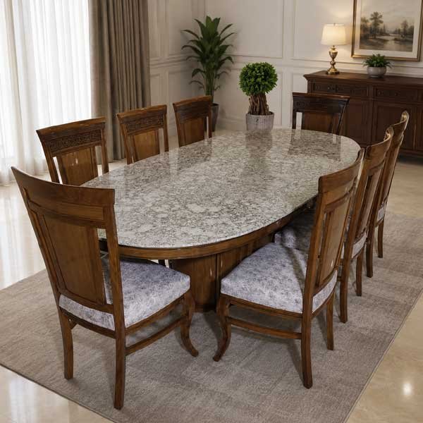 8 Chairs Dining Table Set - bedroom furniture .com.pk
