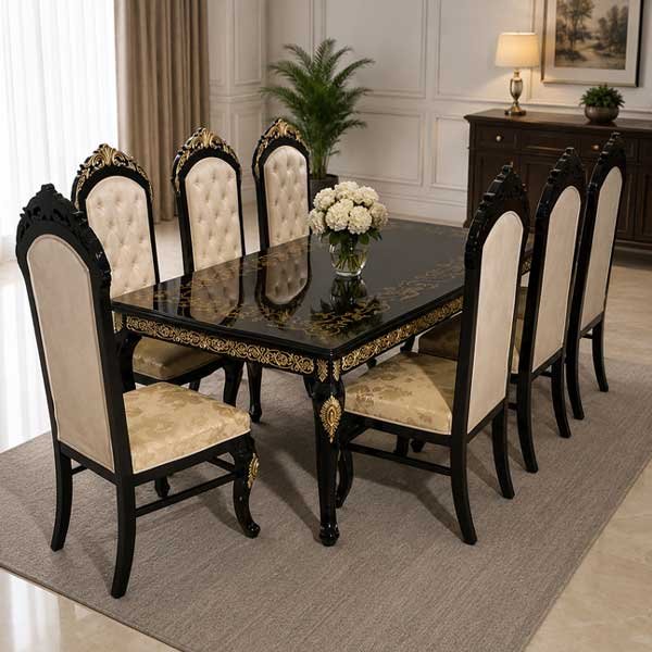 8-Chairs-Luxury-Dining-Tabl 8 Chairs Luxury Dining Table Set- bedroom furniture pakistan