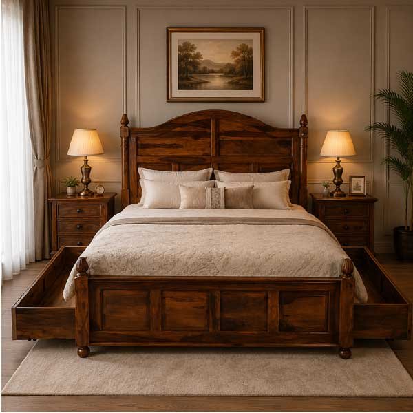Atehns King Bed With Storage
