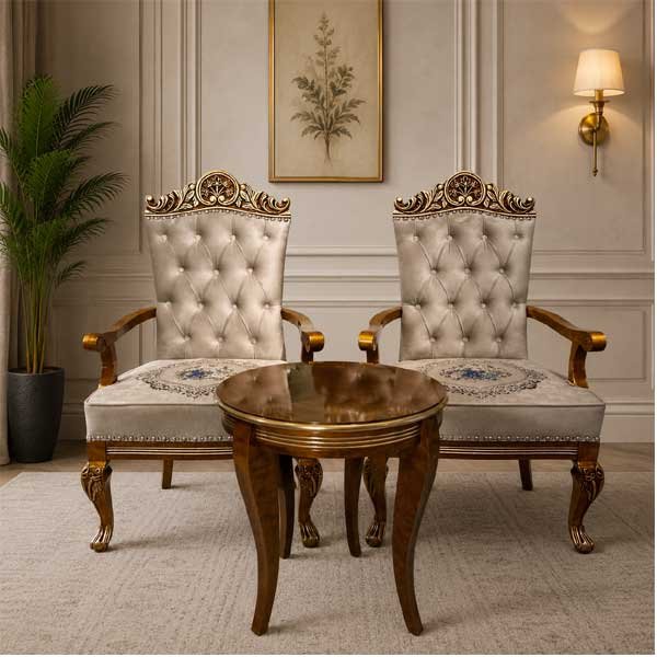 Bedroom Arm Chair Set - bedroom furniture pakistan