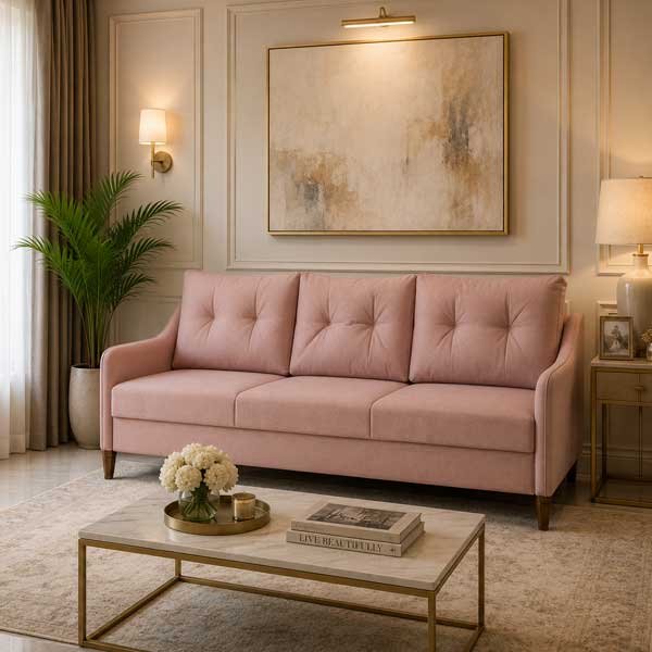 Dusty Pink Sofa Set- bedroom furniture pakistan