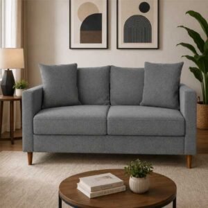 Mid Century Grey Living Room Sofa Set