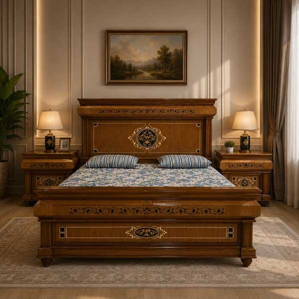 Modern Wooden Bed Set