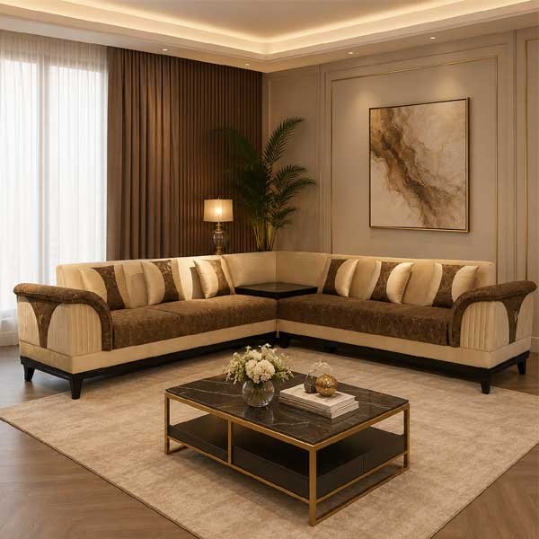 Serenity L Shape Sofa - bedroomfurniture.com.pk