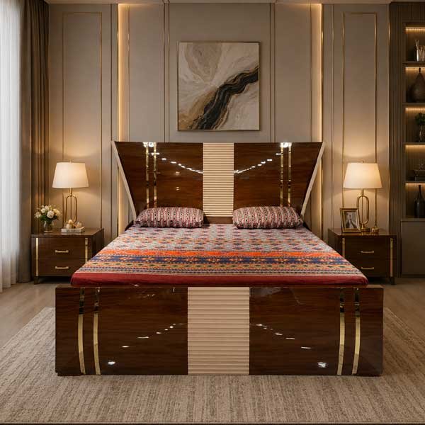 SlumberLux Bed Set - bedroom furniture pakistan