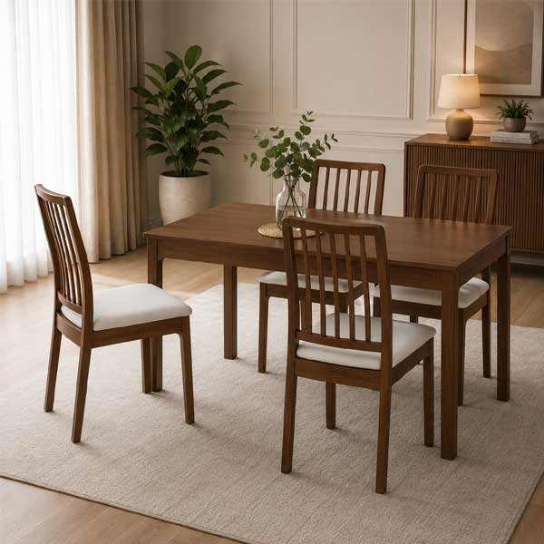 Solid wood Dining Table Set - bedroom furniture pakistan