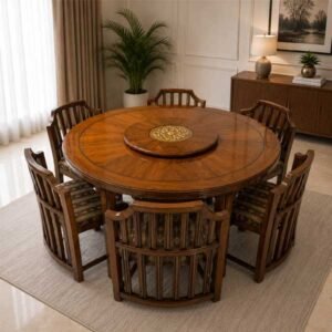 Space-Smart Dining Table with 6 Chairs