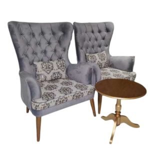 Velvet Bedroom Armchair