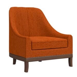 Rust Velvet Bedroom Sofa Chair