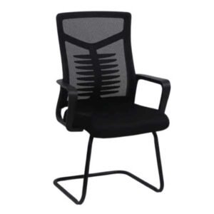 Leonardo Black Office Visitor Chair