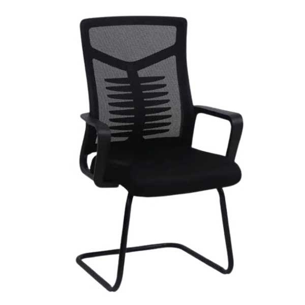 Leonardo Black Office Visitor Chair
