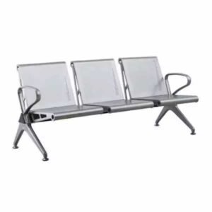 Versailles 3 Seated Silver Waiting Chair