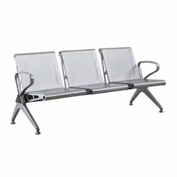 Versailles 3 Seated Silver Waiting Chair